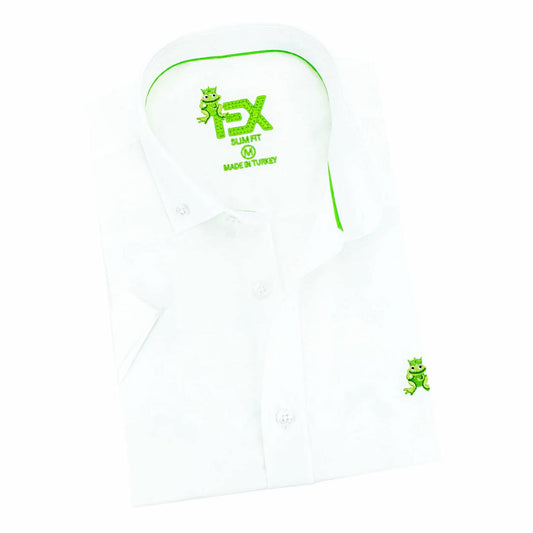 Oxford Frog Short Sleeve Button Down Shirt