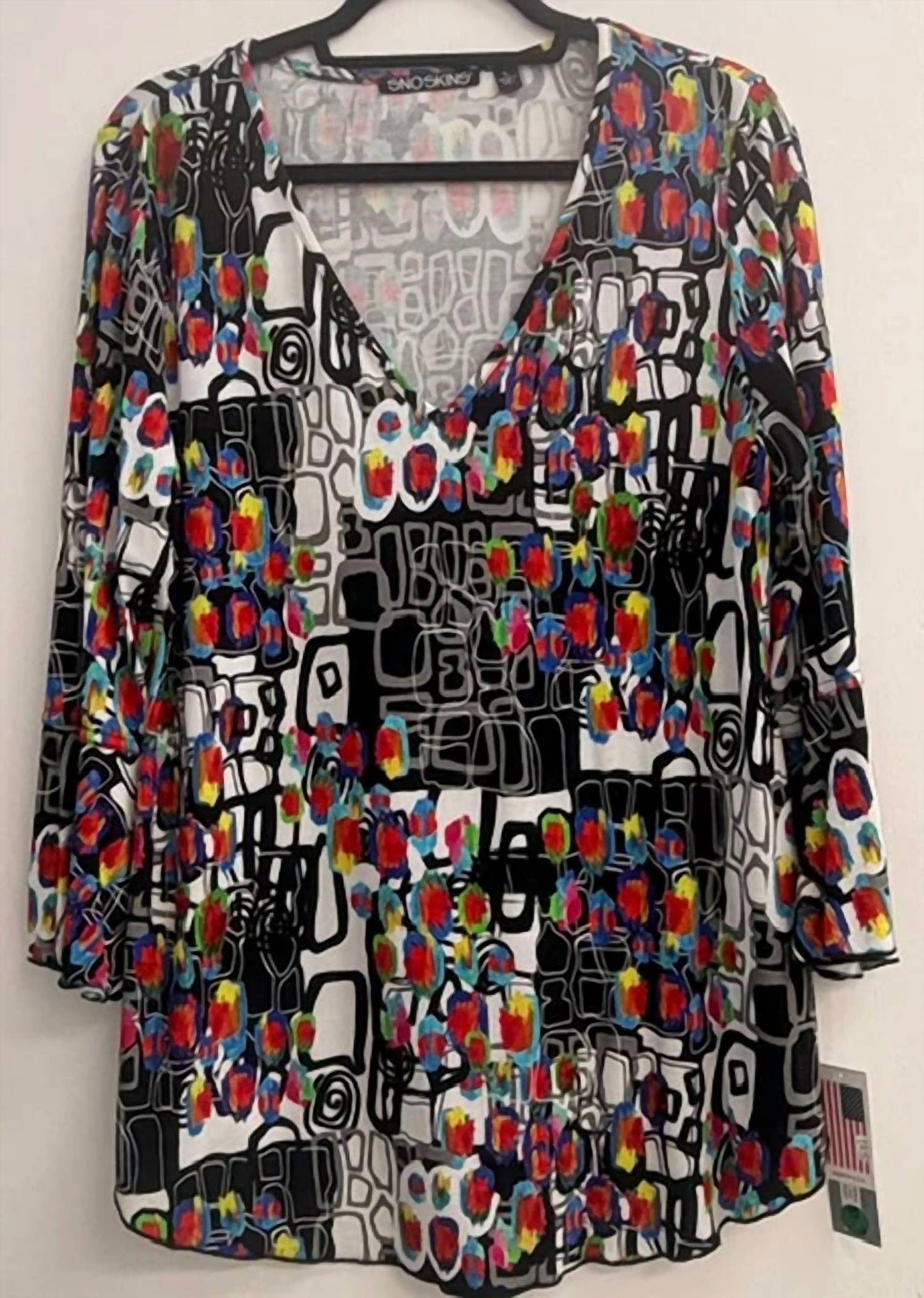 Viscose 3/4 Flounce Sleeve Blouse
