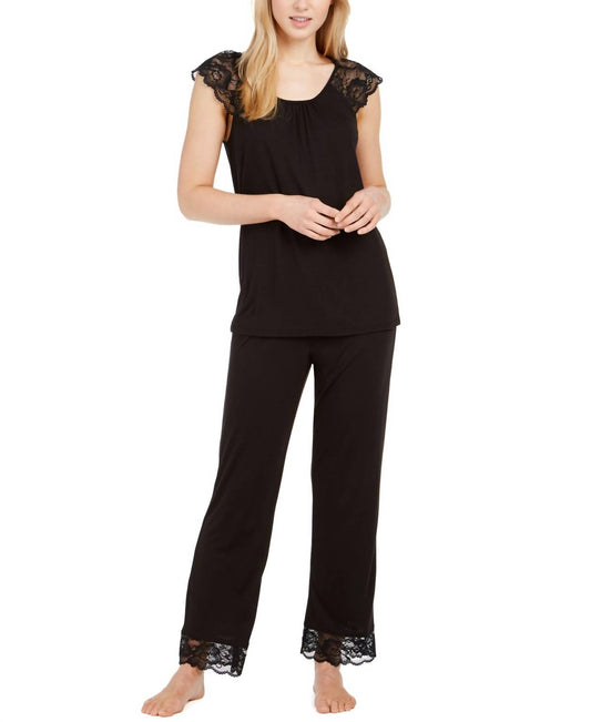 Sleepwear Lace Trim Pajama Set