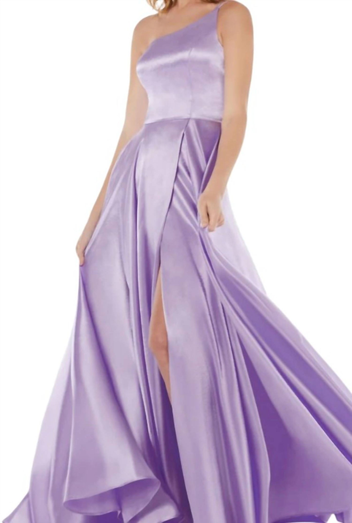One Shoulder A-line Gown