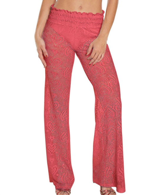 Heart Crochet Smocked Beach Pants
