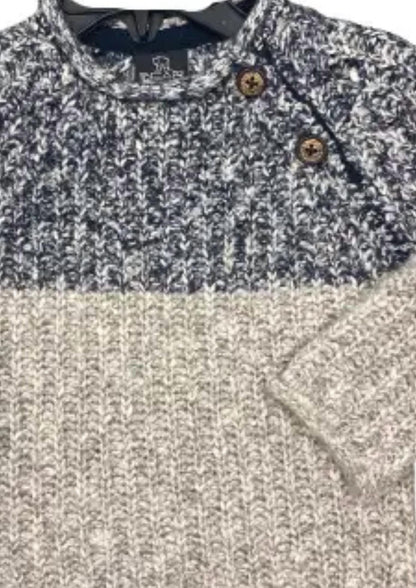 Boys Color Block Chunky Sweater