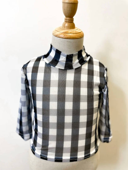 Boys Checkered Mesh Kids Top