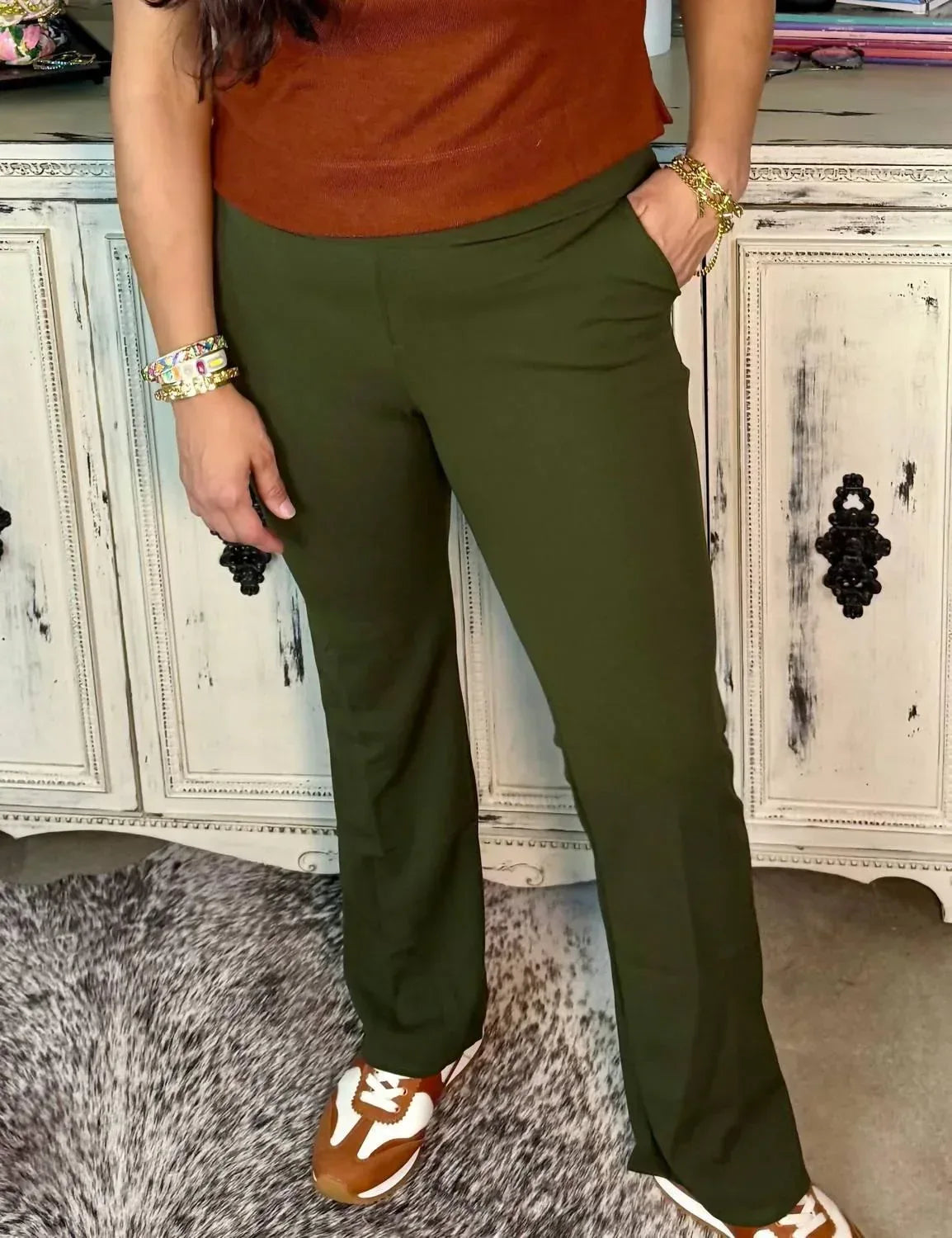 Heimish USA - High Waisted Stretch Flare Pants - Rack Hunt