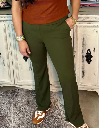 Heimish USA - High Waisted Stretch Flare Pants - Rack Hunt