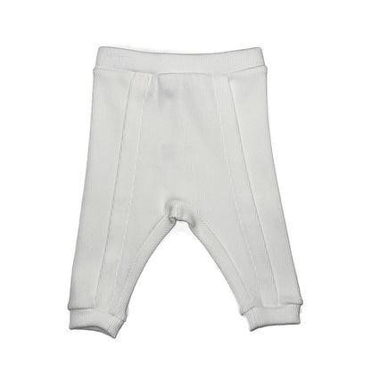 Baby Boys Three-Piece Set Ribbed Jersey Pompom Hat, Side Button Shirt & Pant