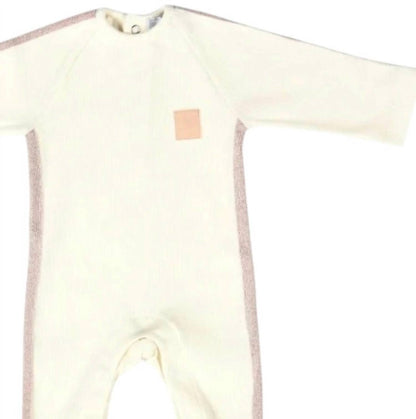 Kids Glitter Ribbon Sleeve Ribbed Jersey Footies
