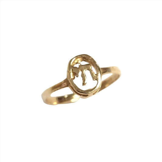 Bareket Fine Jewelry - 14k yellow gold Chai Oval Signet - Rack Hunt -