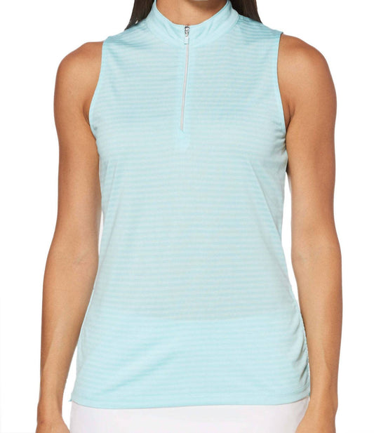 Women's Striped Quarter Zip Polo