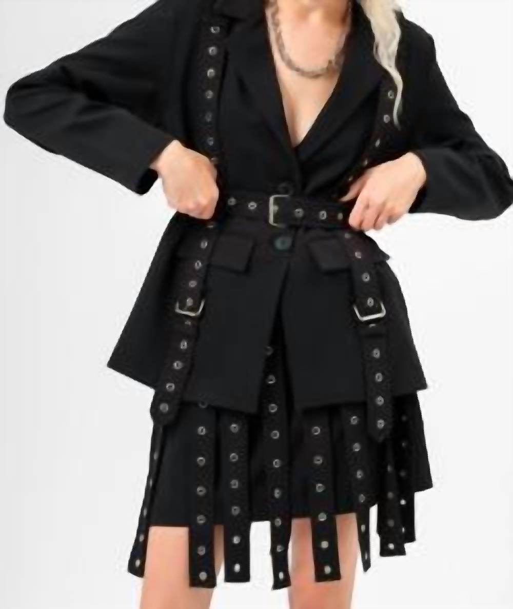 TW-3 - TW-3 Blazer With Grommet Belt Detail - Rack Hunt -