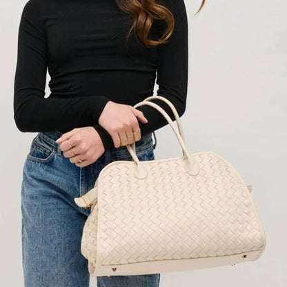 Women's Rhonda Woven Vegan Leather Tote Bag