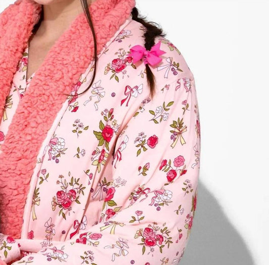 Bows And Blooms Bamboo Sherpa Bathrobe