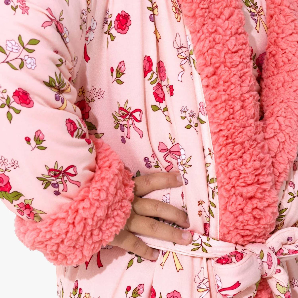 Bows And Blooms Bamboo Sherpa Bathrobe