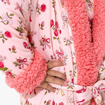 Bows And Blooms Bamboo Sherpa Bathrobe
