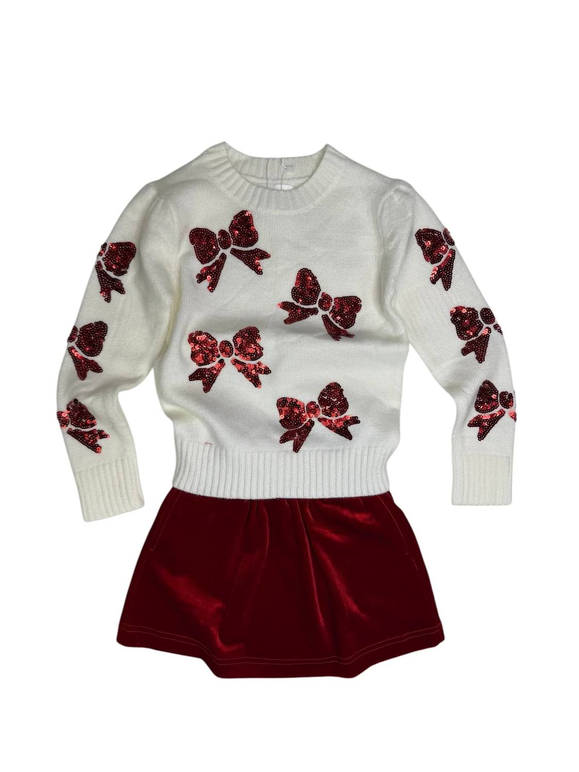 Girls' Velvet Mini Skirt