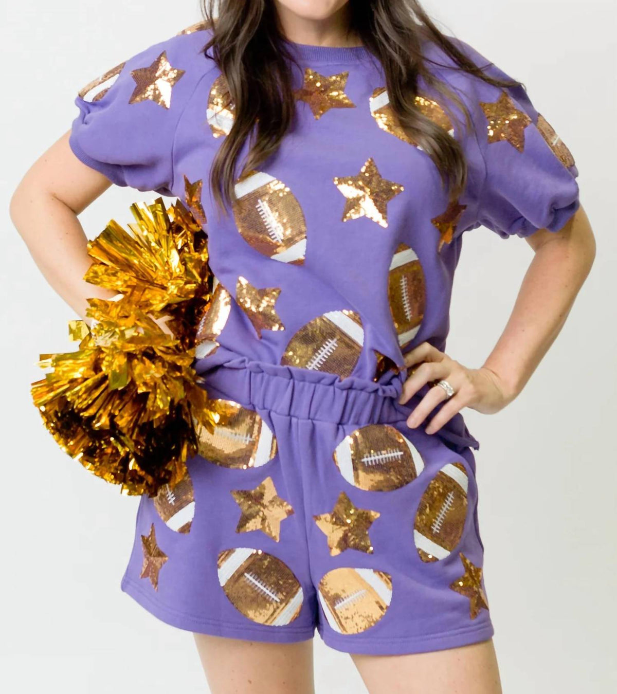 Sequin Star And Football Set