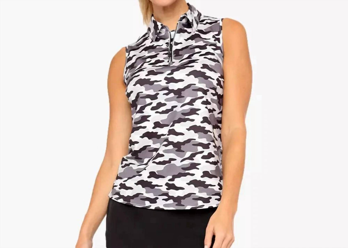 Wild Orchid Zip Keystone Sleeveless Top