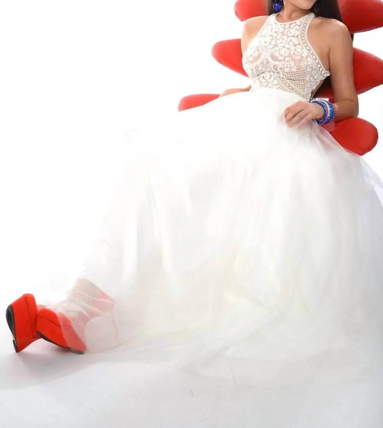 Precious Formals - Beaded Illusion Formal Ball Gown - Rack Hunt