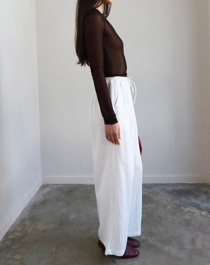 Cotton Nylon Drawstring Pants