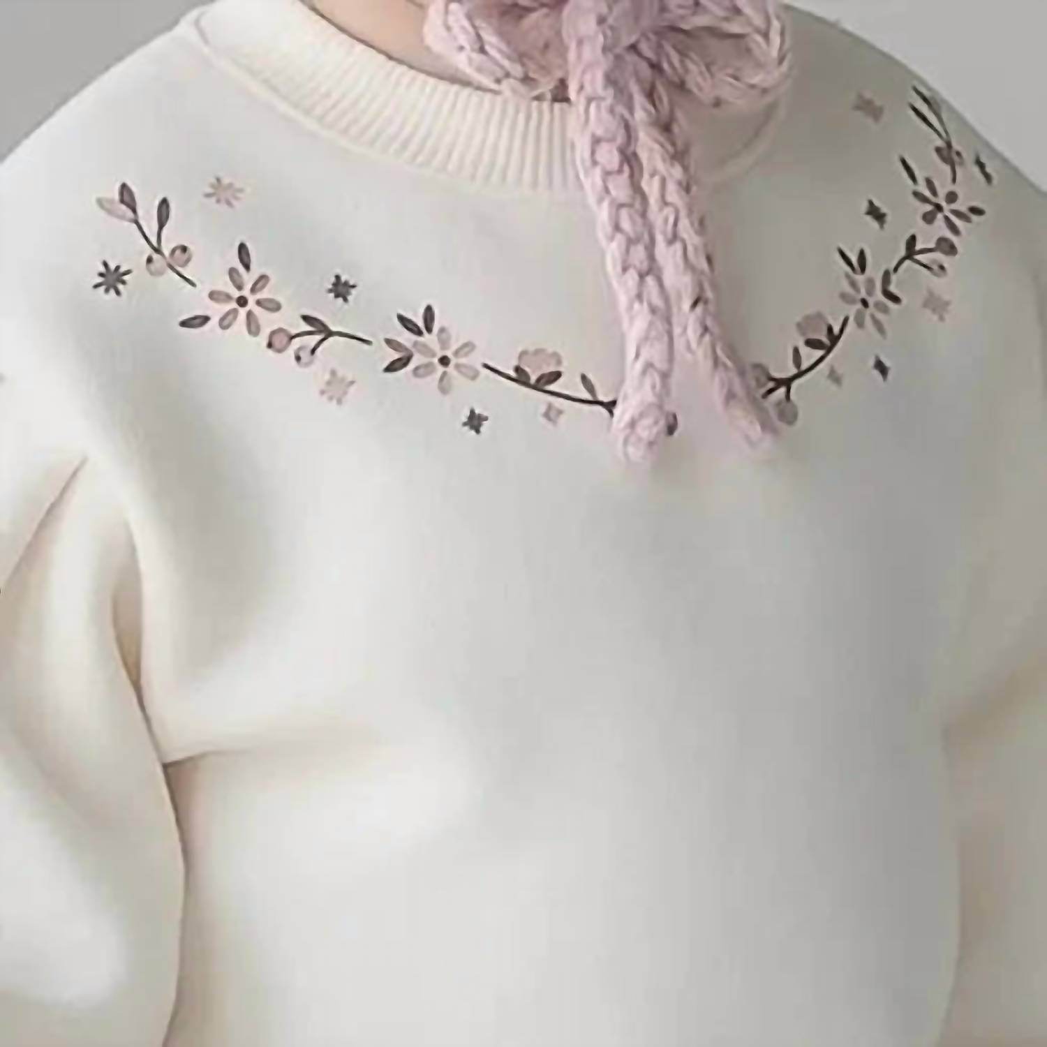 Happy Prince - Girls' Floral Puff Sleeve Sweatshirt - Rack Hunt -