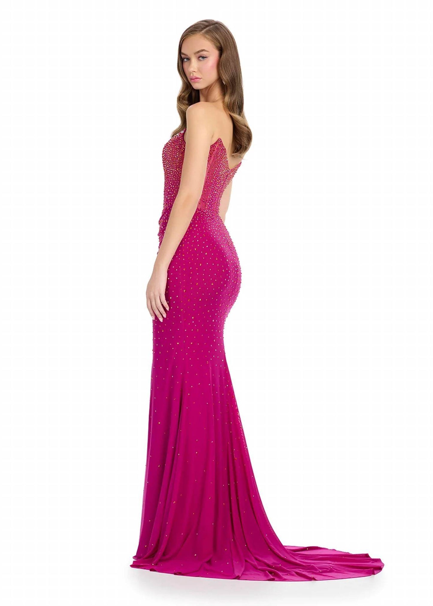 ASHLEYlauren - Strapless Beaded Prom Gown - Rack Hunt