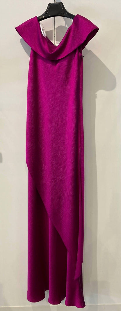 Women's Hammered Satin Ultra Peplum Gown
