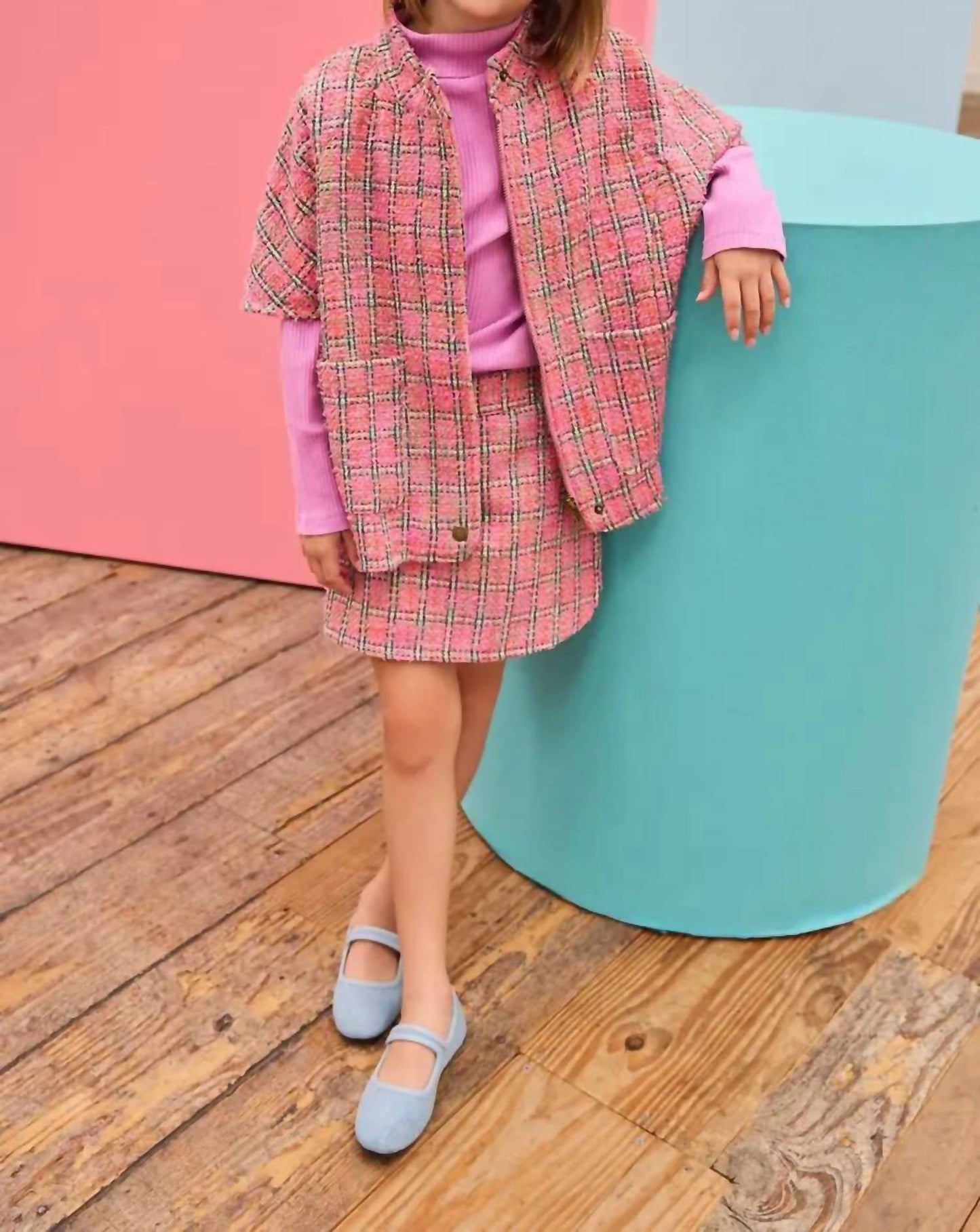 Girls Palermo Plaid Mini Skort