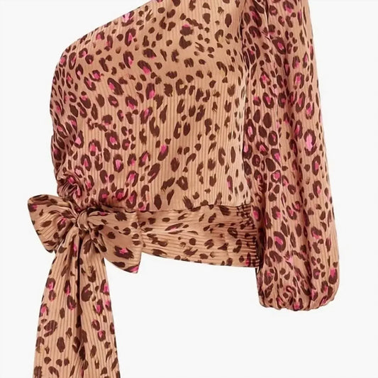 Express - Satin One-shoulder Tie Waist Top - Rack Hunt