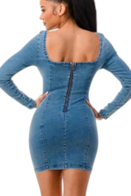 Love Highlight - Highlight Denim Mini Dress - Rack Hunt