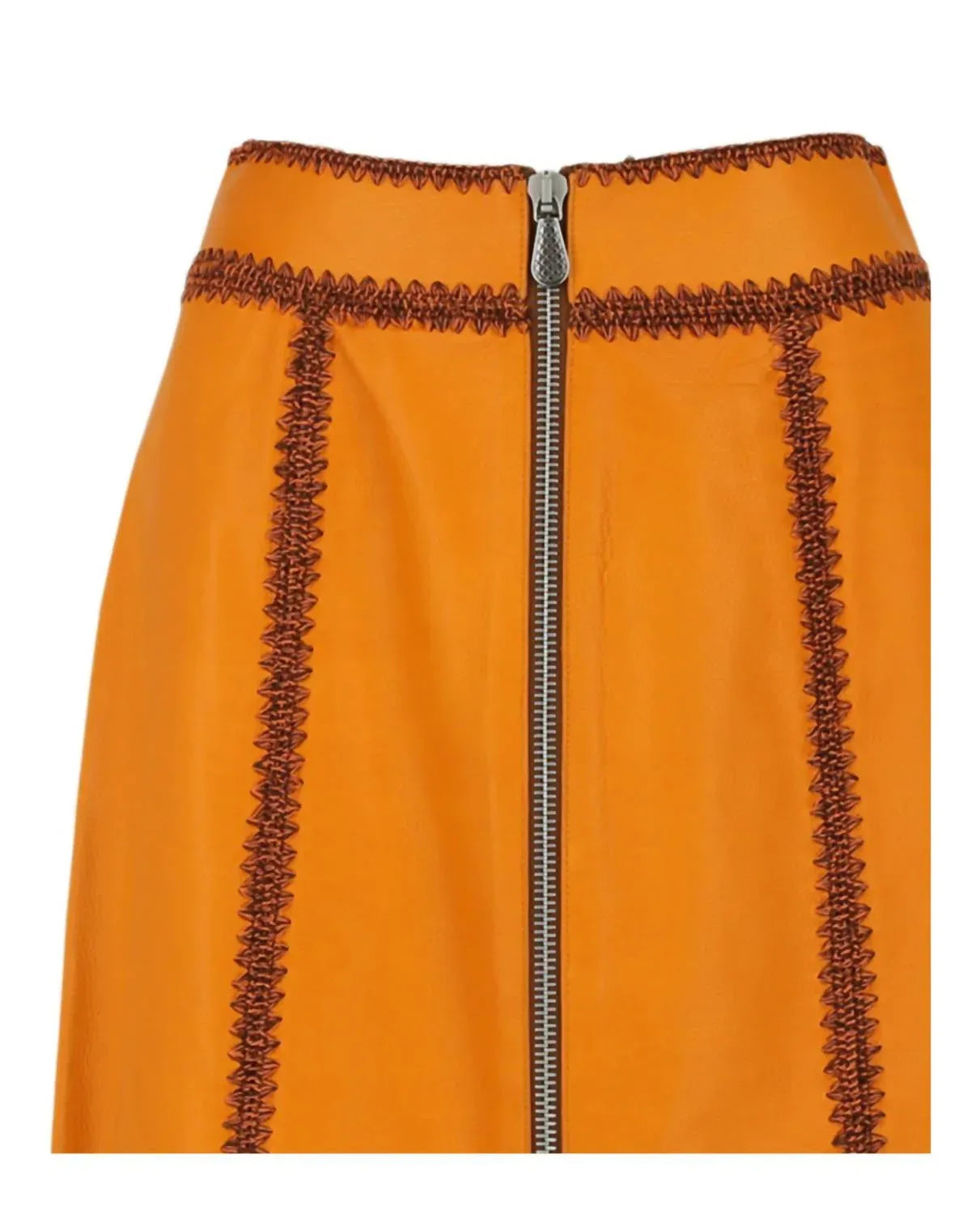 Bottega Veneta - Women's Calfskin Leather Zip-up Skirt - Rack Hunt