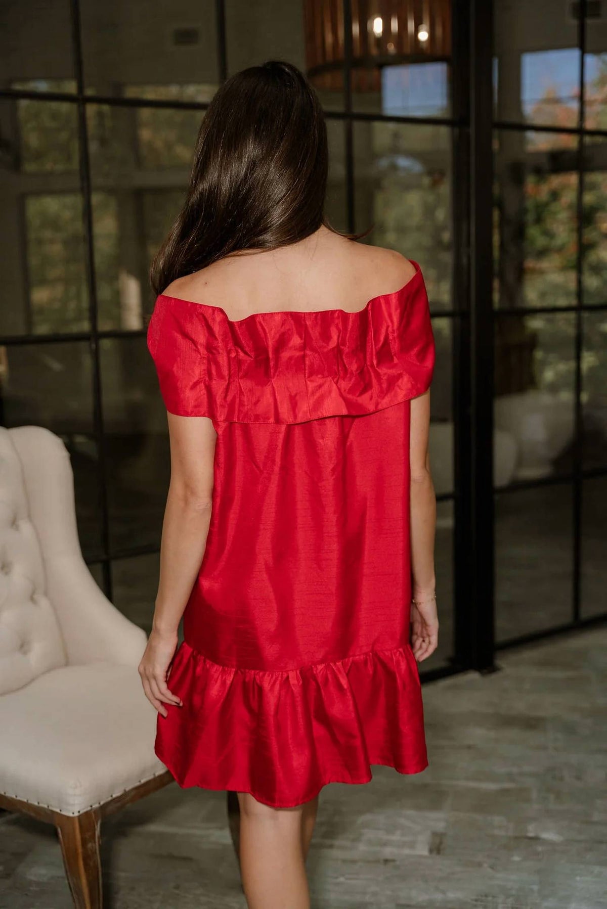 Amara Bow Flare Mini Dress