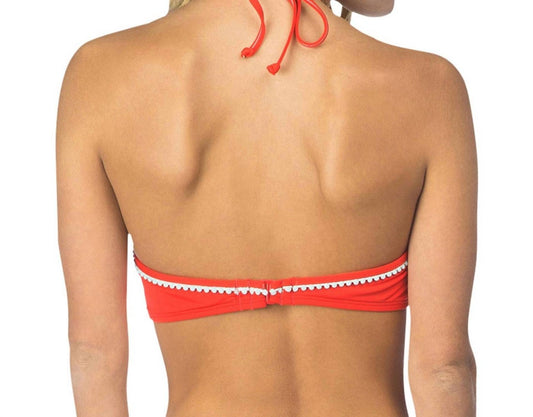 Embroidered Triangle Bikini Top