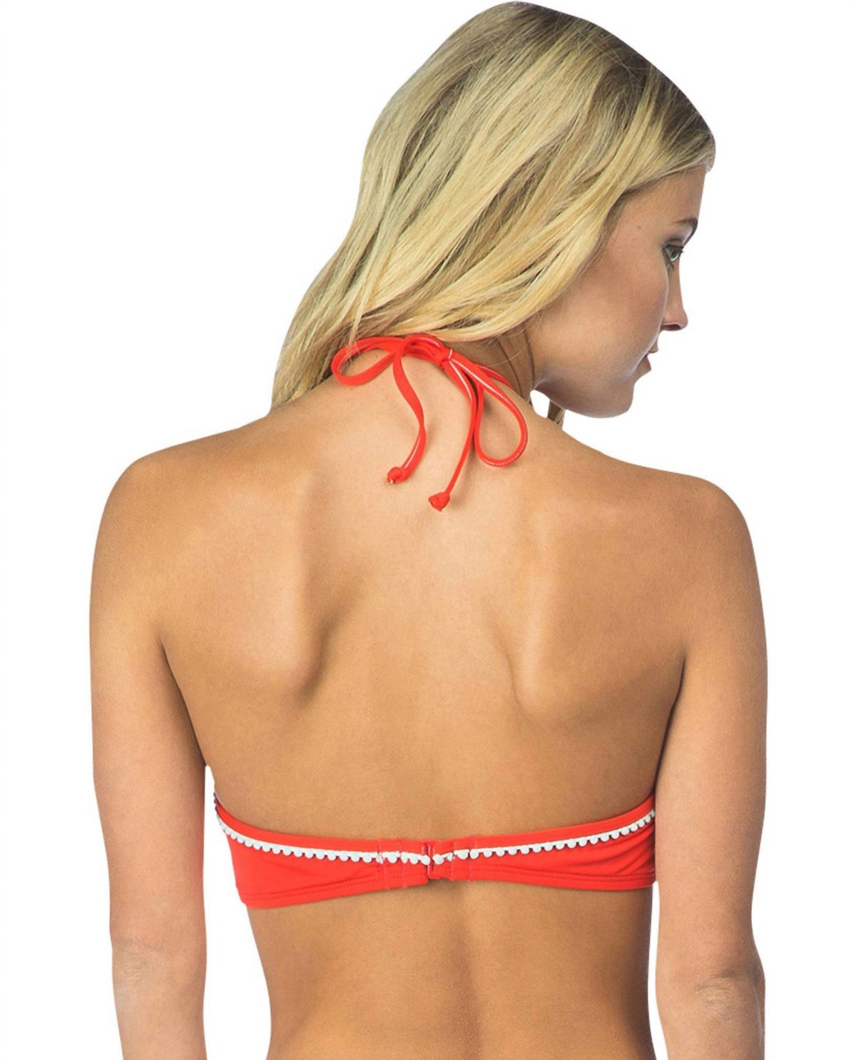 Embroidered Triangle Bikini Top