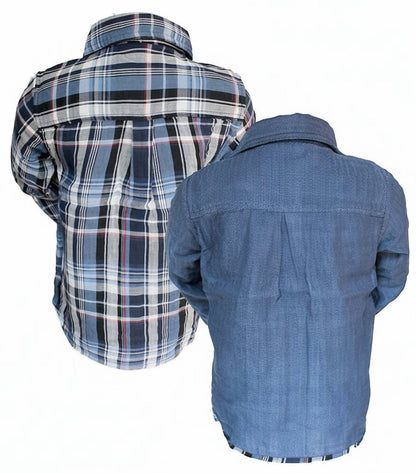 Kids Long Sleeve Reversible Plaid Shirt