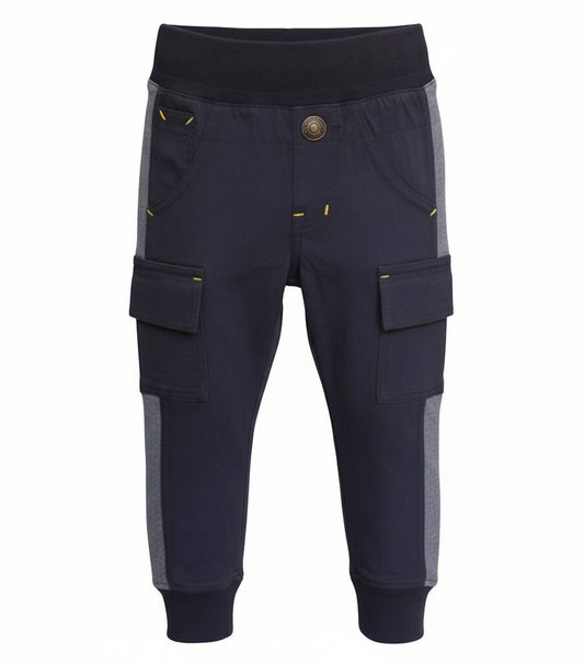 Bit'z Kids Kids Ribbed Bottom Cargo Pants in Black