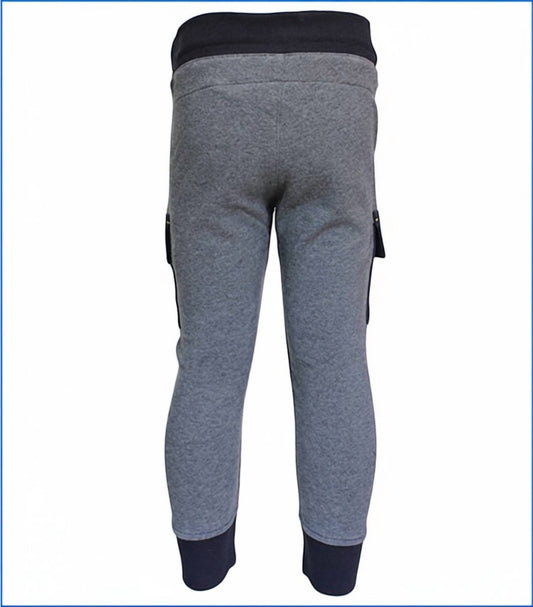 Bit'z Kids Kids Ribbed Bottom Cargo Pants in Black - view 2
