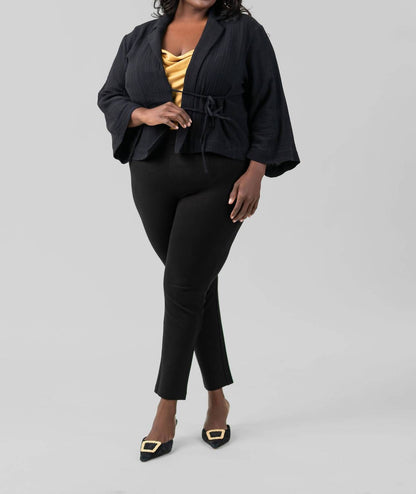 DOUBLEWEAVE SHORT JACKET - Plus Size