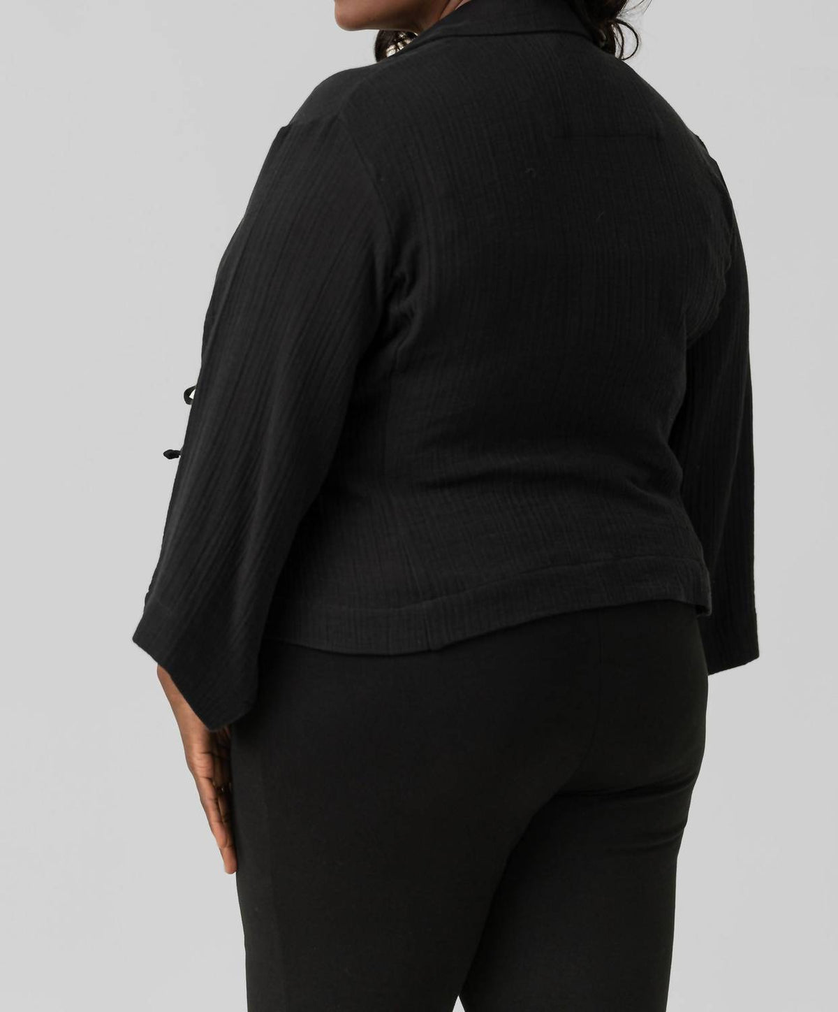 DOUBLEWEAVE SHORT JACKET - Plus Size