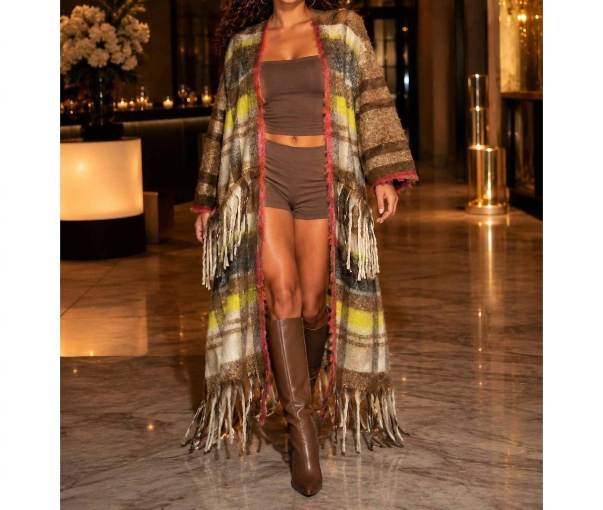 Long Sleeves Fringe Cardigan
