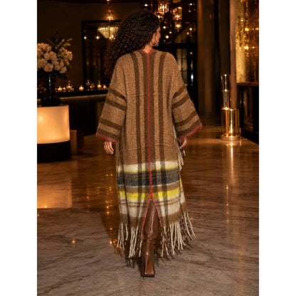 Long Sleeves Fringe Cardigan
