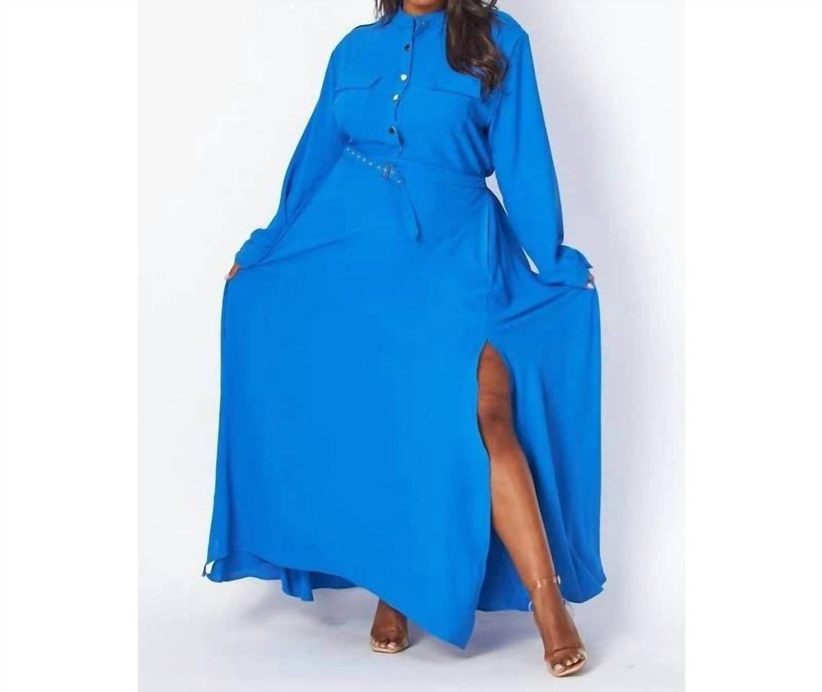 Maxi Dress With Pocket - Plus