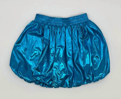 Girl's Metallic Bubble Skort