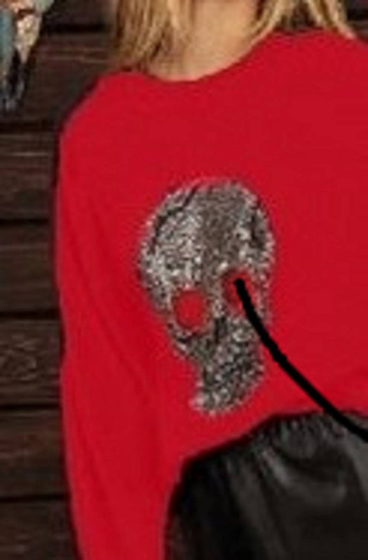 Studded Skull Sweatshirt