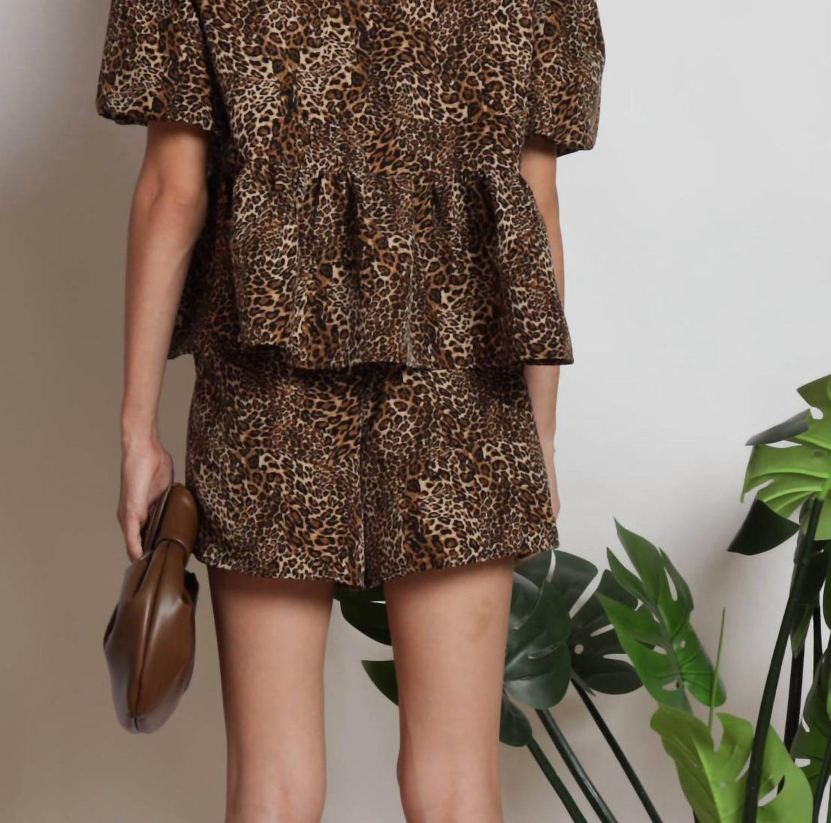 Venita Leopard Print Short Set
