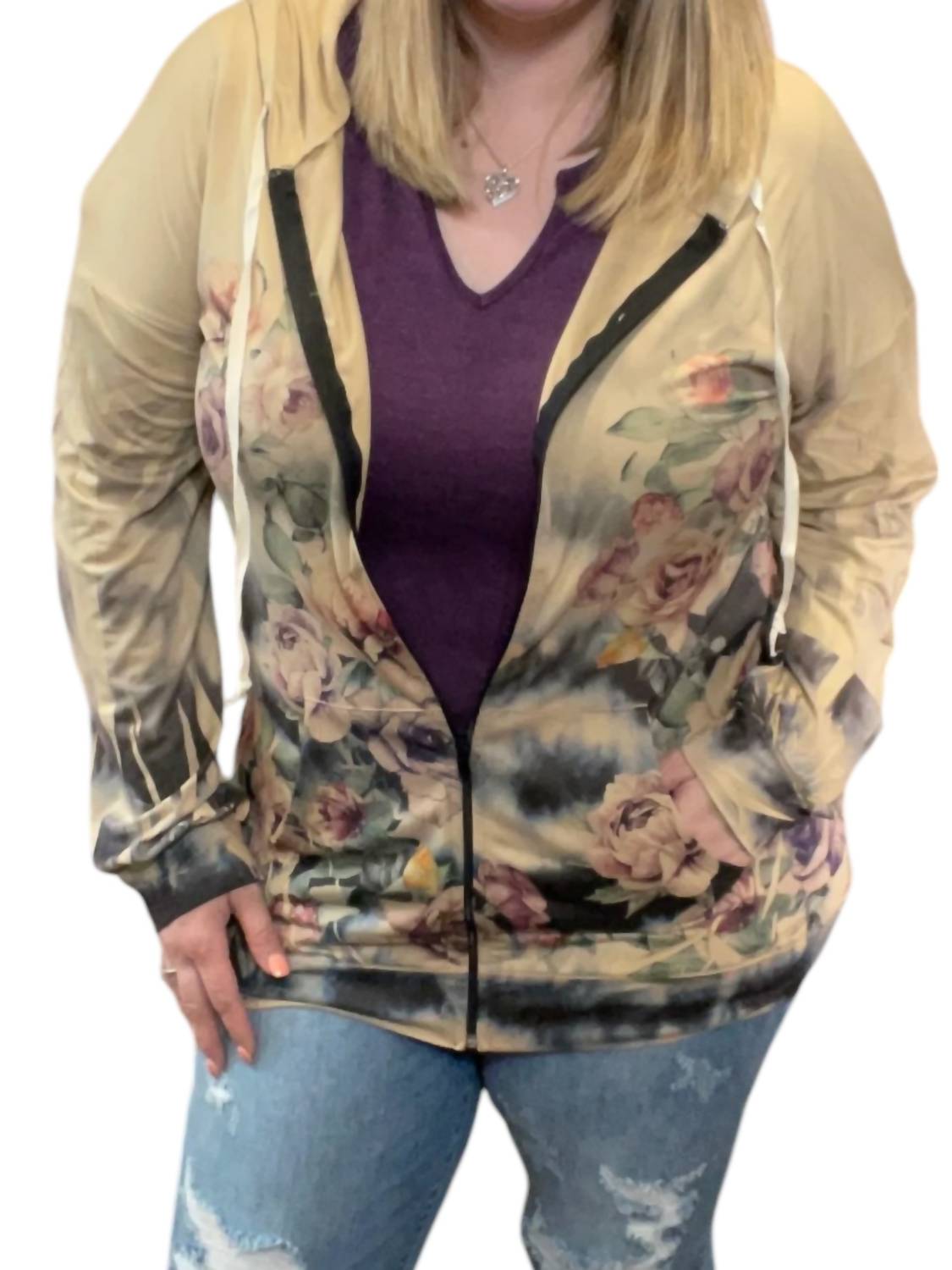 Floral Spring Hoodie Jacket