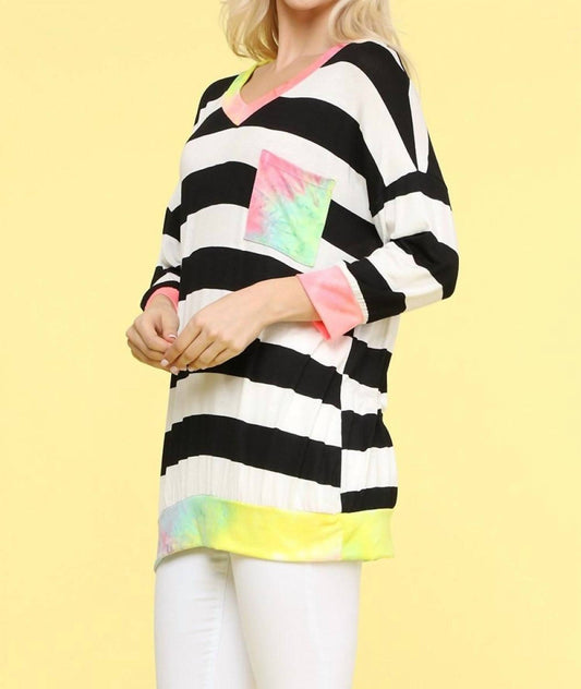 Striped & Tie Dye Top