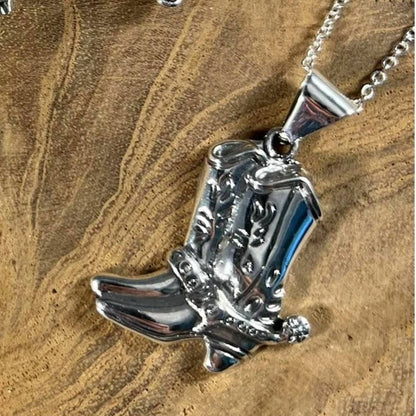 Women's Cowboy Boots Western Layering Necklace