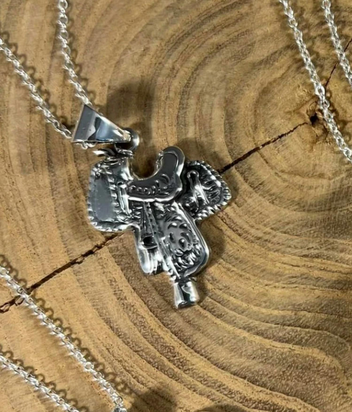Women's Western Saddle Pendant Necklace