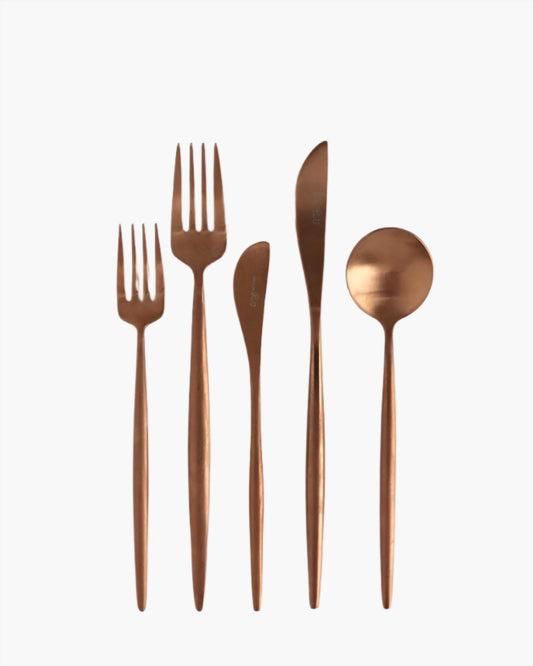 Luna Flatware Gold 5 Piece Set