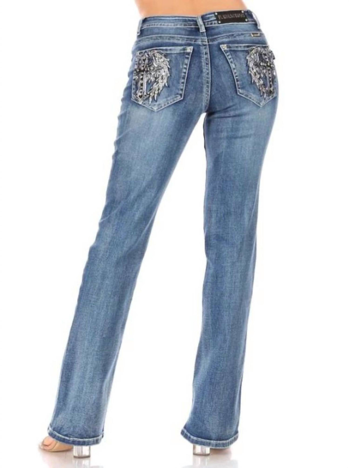 Angel Cross Distressed Jean